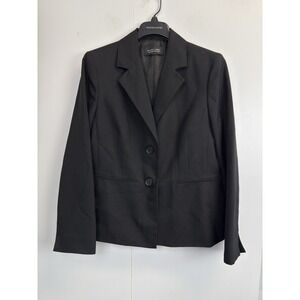 Black Label By Evan Picone Blazer Jacket Women's Size 12 Notch Lapel 2‎ Button